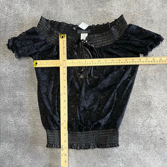 Mi.in Y2k Lace Off The Shoulder Top - Picture 4 of 6